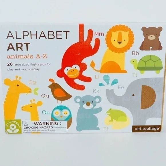 Petit Collage Alphabet A-Z Animals Cards - Picture 9 of 14